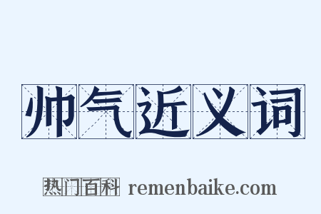 帅气近义词是什么意思的图片
